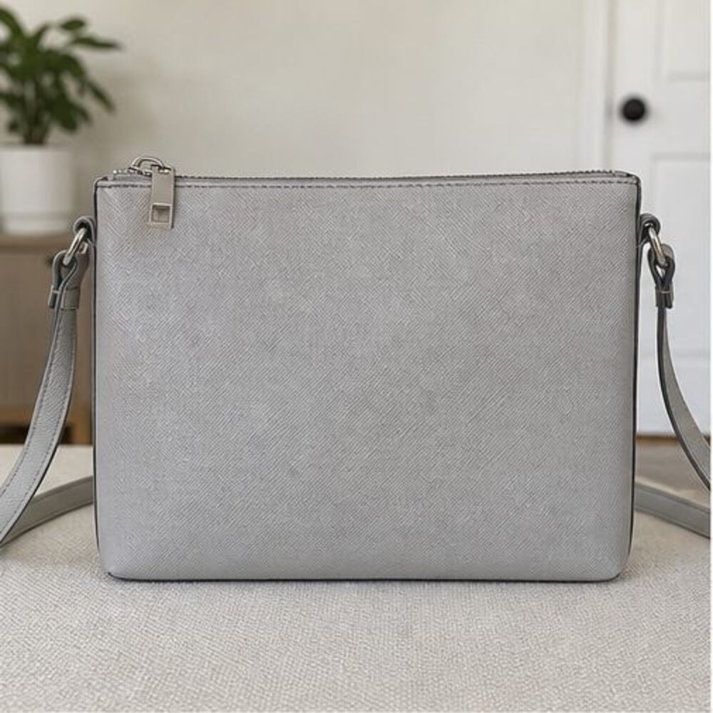 Charcoal Saffiano Crossbody Bag